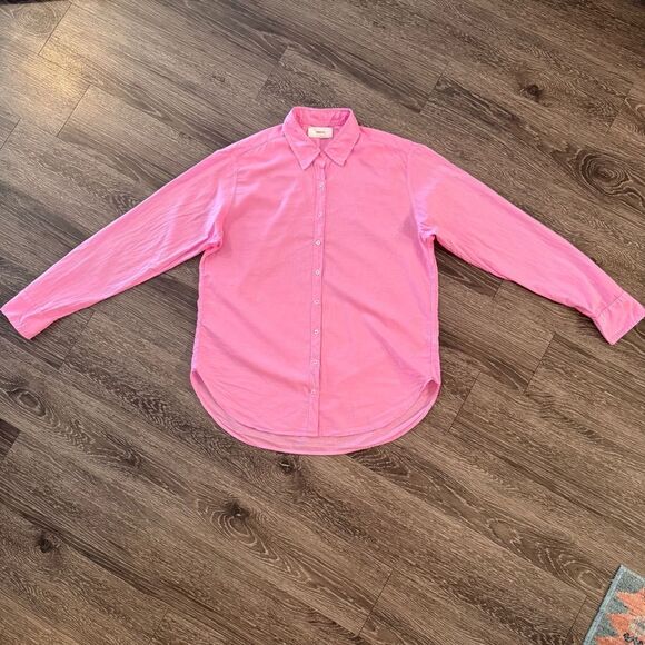Xirena Pink Cotton Button Up - Picture 1 of 9